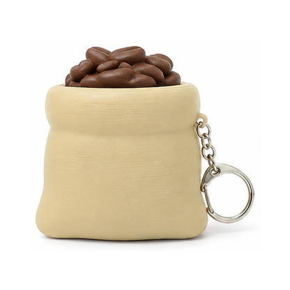 Coffee Bag Keychain Fidget Clicker