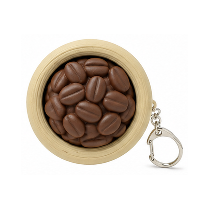 Coffee Bag Keychain Fidget Clicker