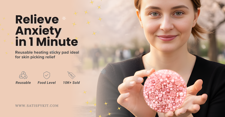 ADHD alternative, Reusable picky pad, Stop biting nails