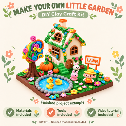Make your own little garden: materials, tools and video tutorial included, finished model not included